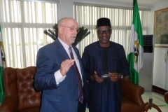 Professor Ronnie Coffman with Kwara State Governor, Dr. Abdulfatah Ahmed.